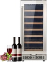 Beverage Refrigerator Cooler with Glass Door 33 Bottle Drink Dispenser Machine for Office Bar Indoor Use 96l Us Plug