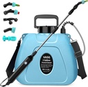 2 Gallon Battery Powered Garden Sprayer, Electric Sprayer, Weed Yard Lawn Sprayers with 5 Mist Nozzles & Retractable Wand & Adjustable Strap for Lawn, Garden, Yard