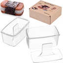 2PCS Clear Musubi Maker Kit, Non-stick Onigiri Press, BPA-Free Sushi Mold for Hawaiian Musubi